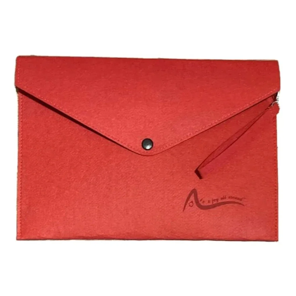 Felt File Folder, A4 Document Organizer with Button Closure